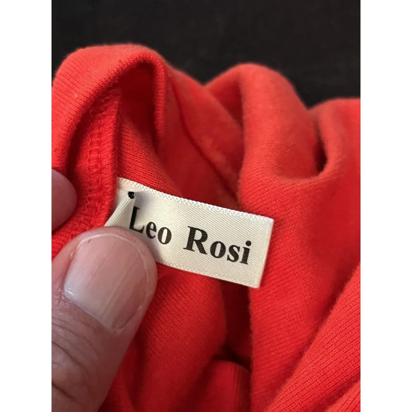 Leo Rosi Sweater Womens Small Orange Pumpkin Halloween Pullover Fall Elbow Patch - Image 7