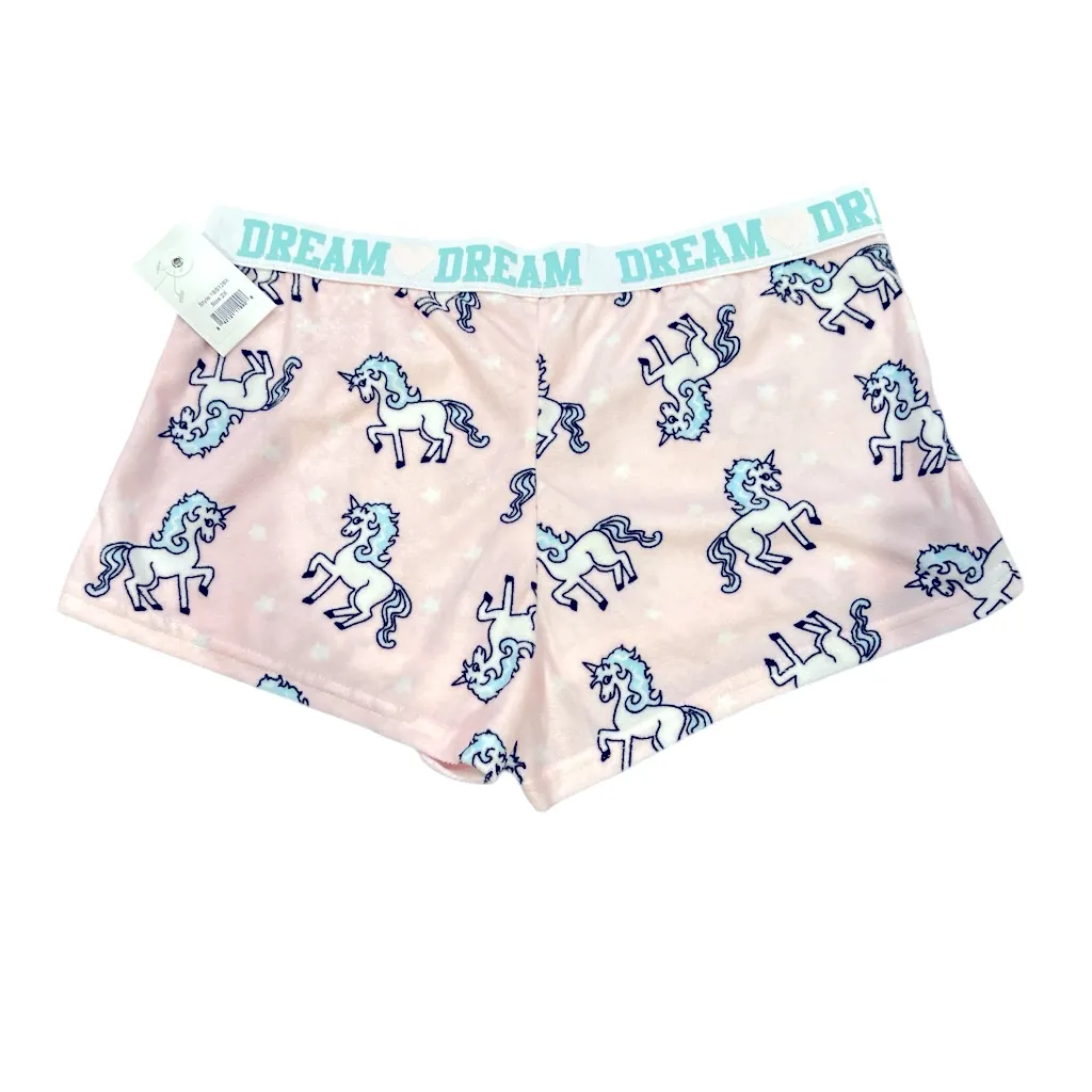 💙SALE 3/$25 MENTALLY EXHAUSTED UNICORN PINK SOFT INTIMATES PAJAMAS SLEEP SHORTS Size 2X - Image 3