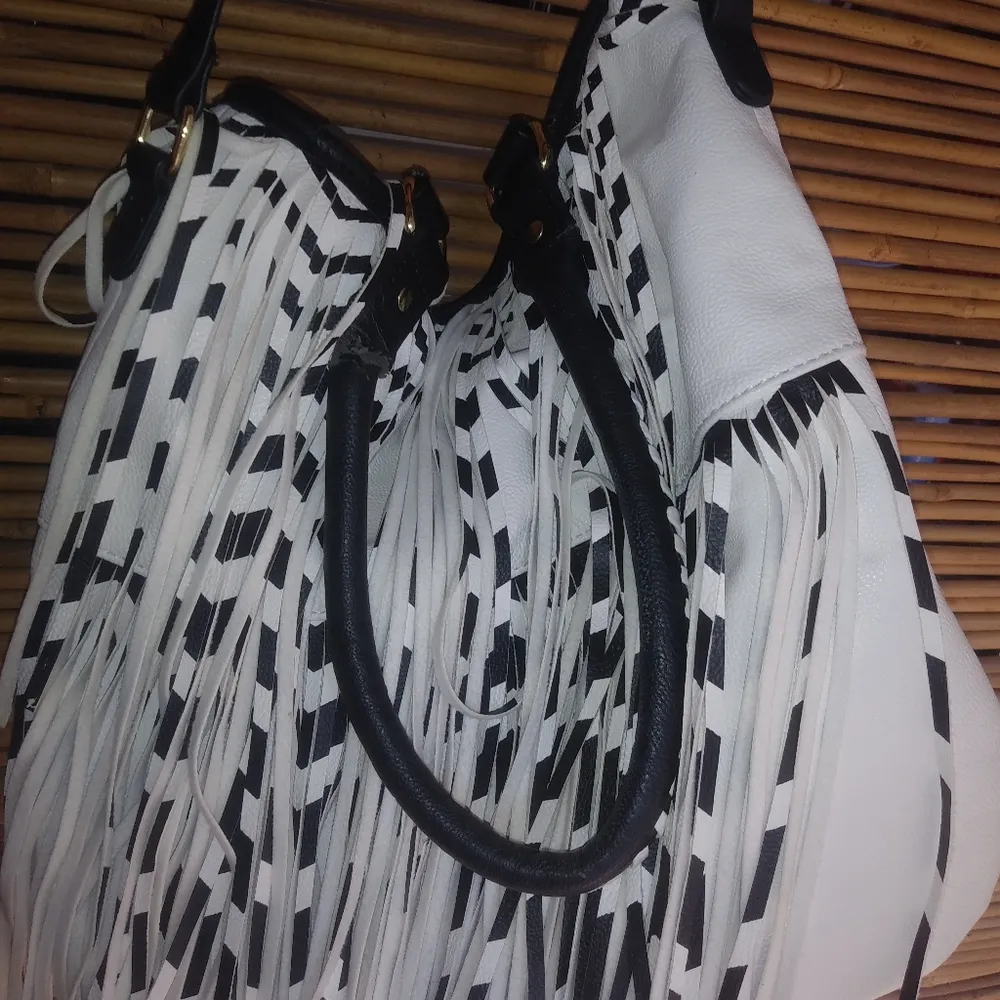 Steve Madden Black White Zebra Bag - Image 4