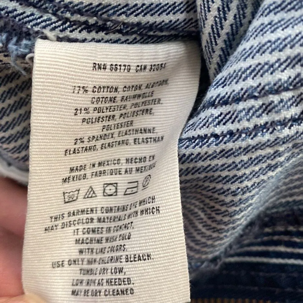 Pilcro and the Letterpress Anthropologie Blue White Stripe Denim Shorts 31 - Image 6