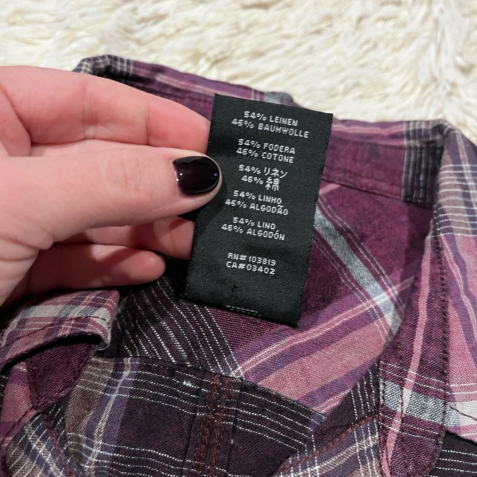 Harley Davidson Top Womens Small Plaid Button - Image 12