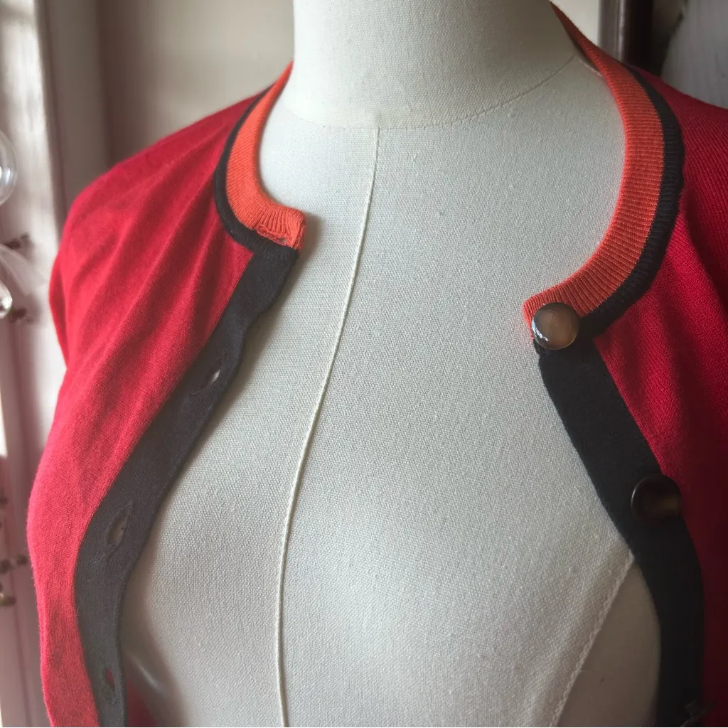 Banana Republic Issa London Collection Silk Blend Colorblock Sweater Petite XXS - Image 8