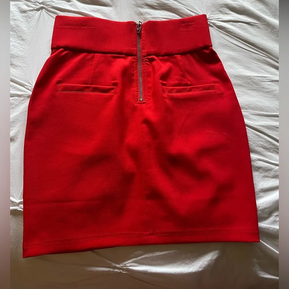 ⚠️SOLD⚠️AKIRA Red high waisted mini skirt - Image 2