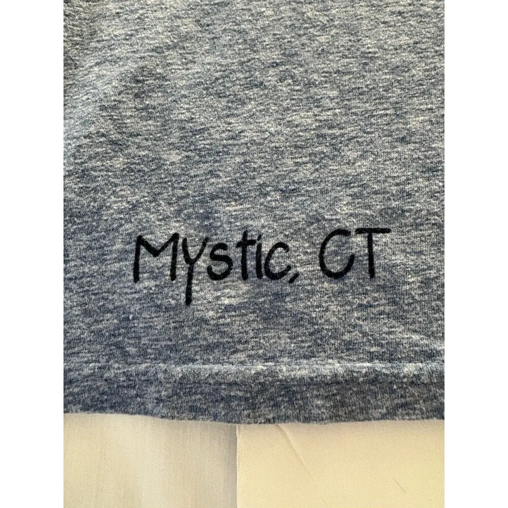 Marushka Hand Printed Shirt Size M Heather Blue Starfish Mystic CT Beach Soft Size M - Image 6