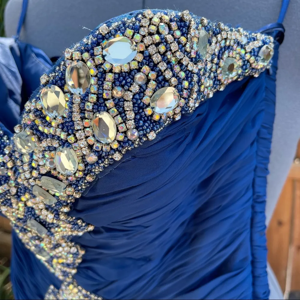 Anny Lee Strapless Embellished Formal Dress size S - Image 3