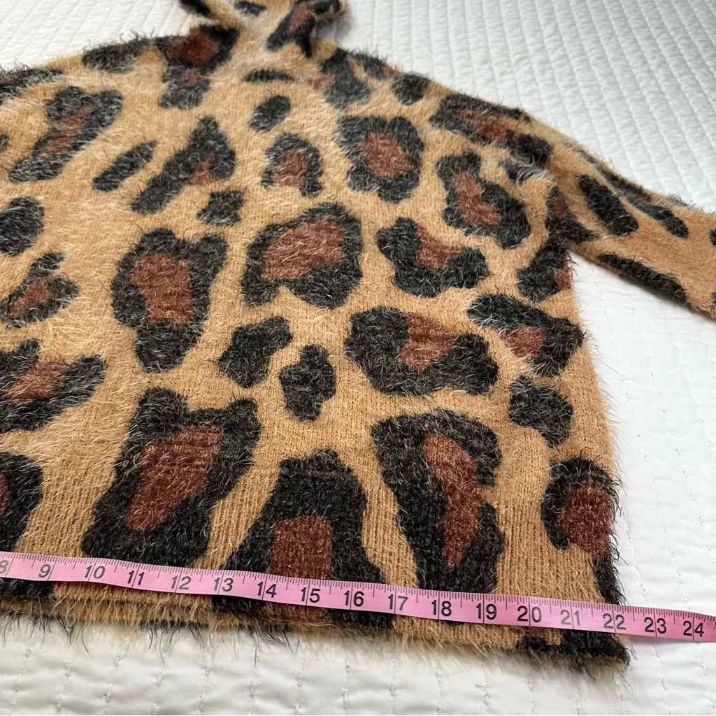 Show Me Your MuMu Women’s Fatima Turtleneck Sweater Cheetah Fever Knit Size XS - Image 12