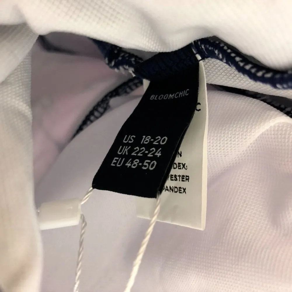 Bloomchic Floral Crossover Front Sculpt Waist One Piece Swimsuit Indigo 18-20 - Image 5