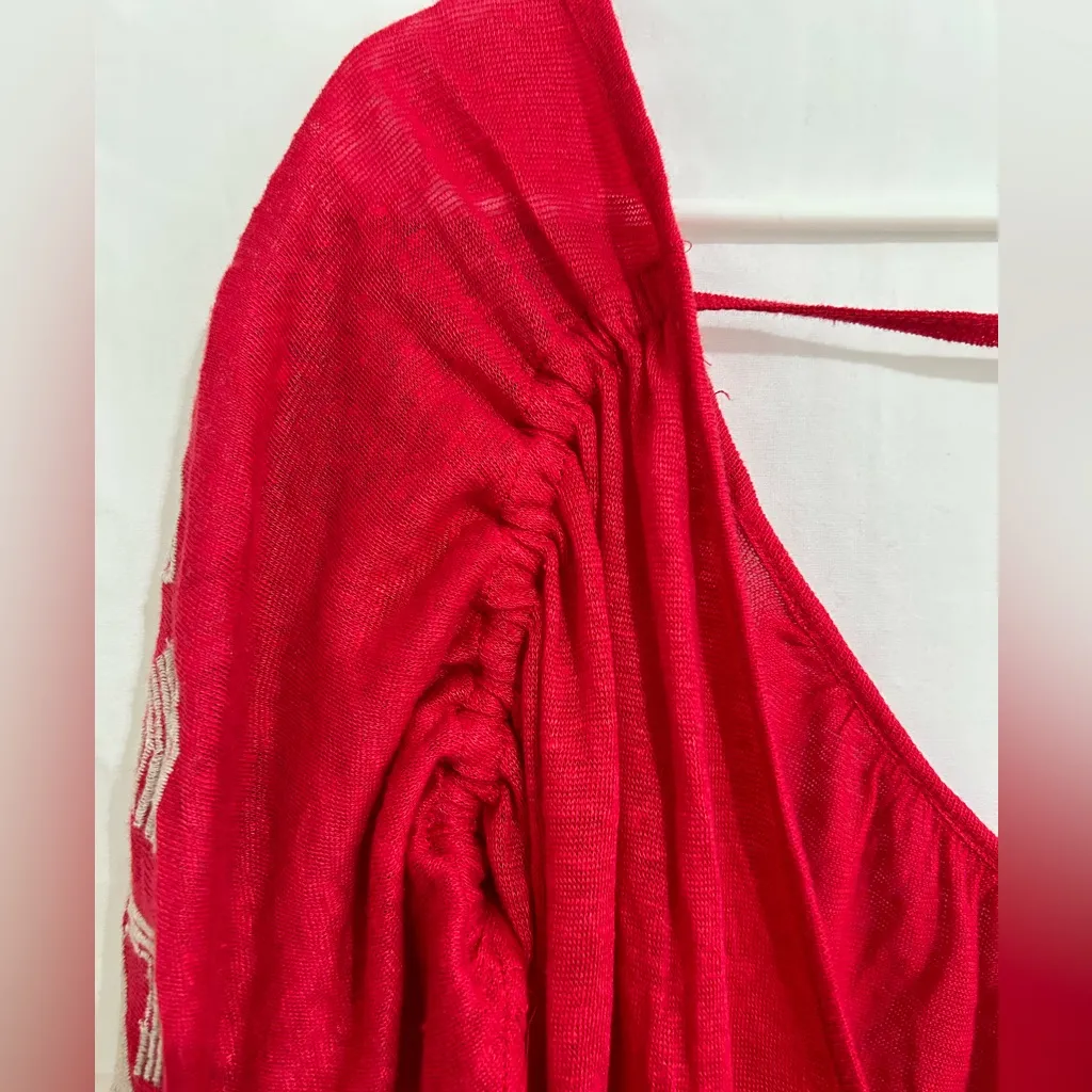 Free People  Ponce de Leon Top in Red Combo‎ Size Small - Image 6