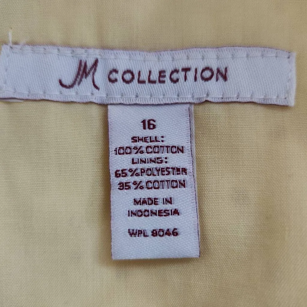 JM Collection Yellow Eyelet Lace Jacket Size 16 Lemon Yellow Lace Jacket - Image 6