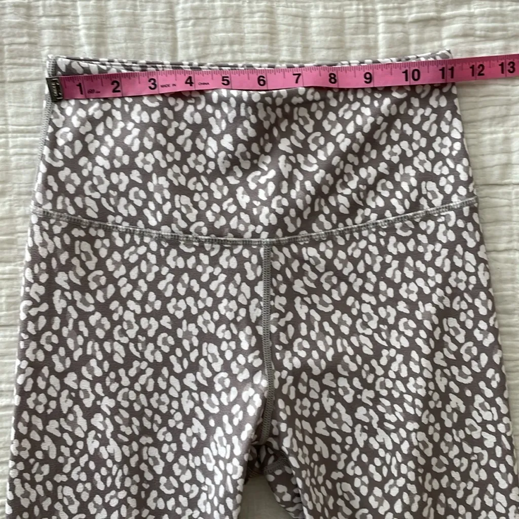 VARLEY High-Rise Neutral Taupe Animal Print Leopard Cheetah Leggings Size XS - Image 12