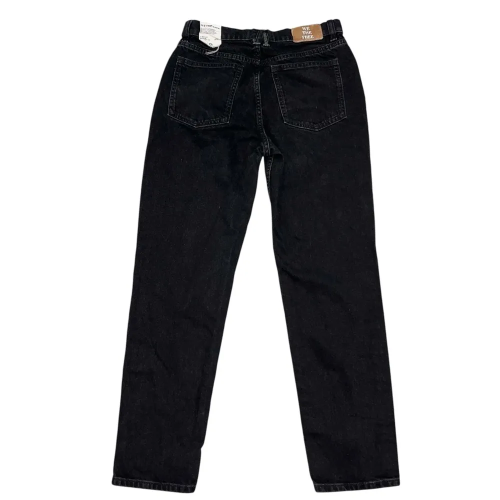 NEW Free People We The Free Black A New Day Mid Rise Straight Leg Pleated Jeans - Image 4