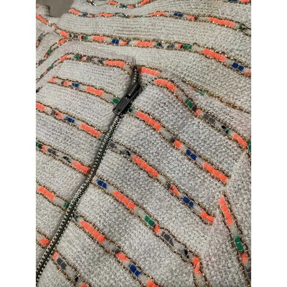 Maeve Multicolor Stripe High Waist A-Line Mini Skirt Cotton Blend 2 - Image 4