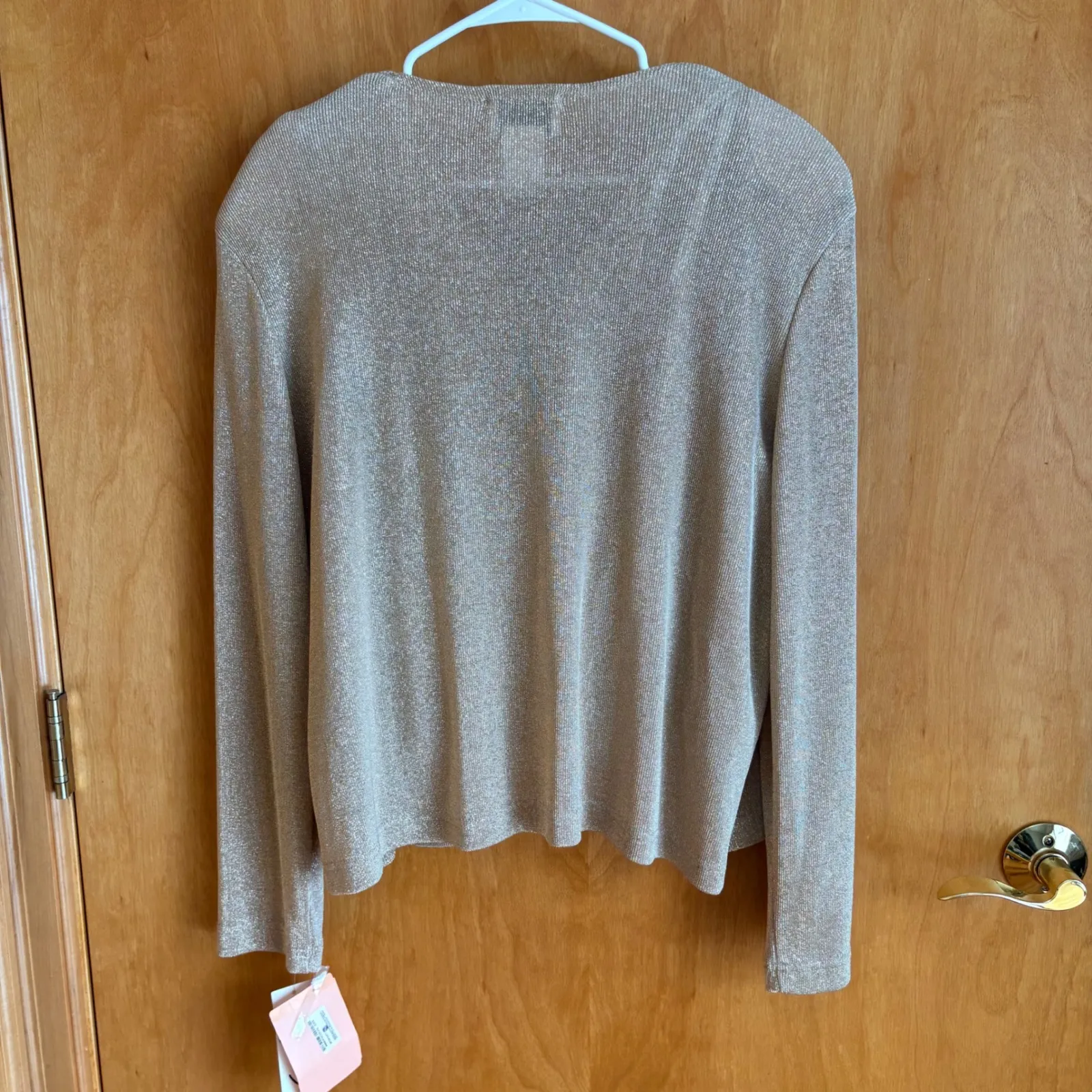 Jeffrey & Dale Evenings Tom Barra Gold Knit 2 Piece Set Jacket Tank Top Size 16 - Image 7