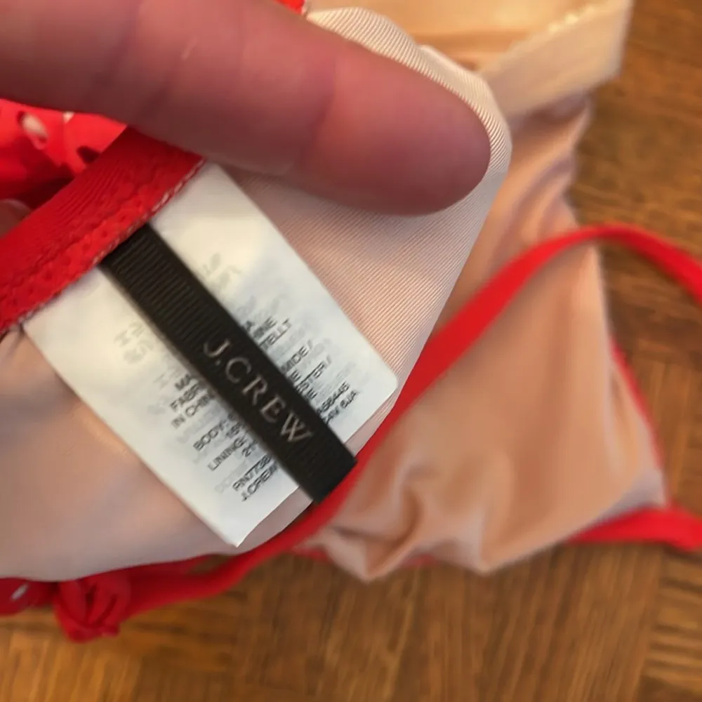 J.Crew  Red Bodysuit One Piece with Spaghetti Straps size 6 - Image 4