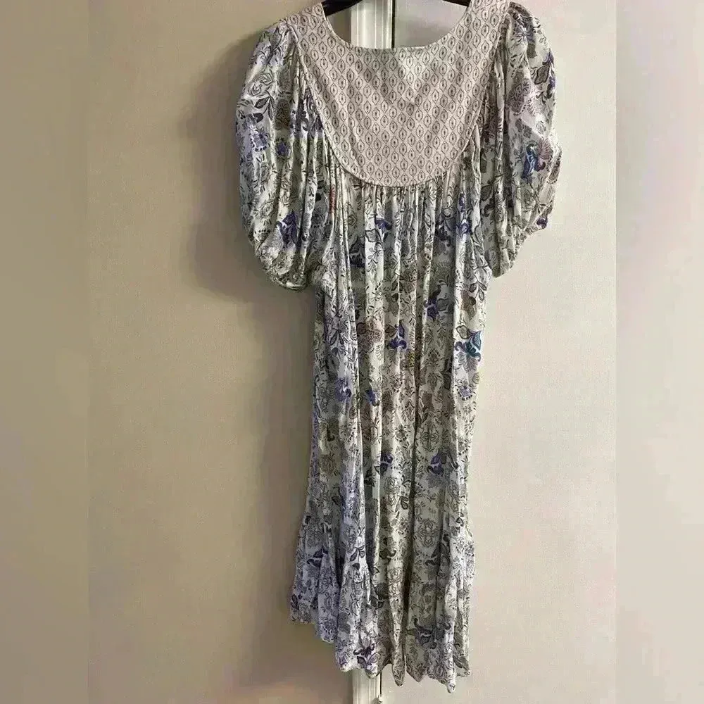 Lucky Brand midi dress short sleeves granny lagon look. Medium. NWT - Image 6