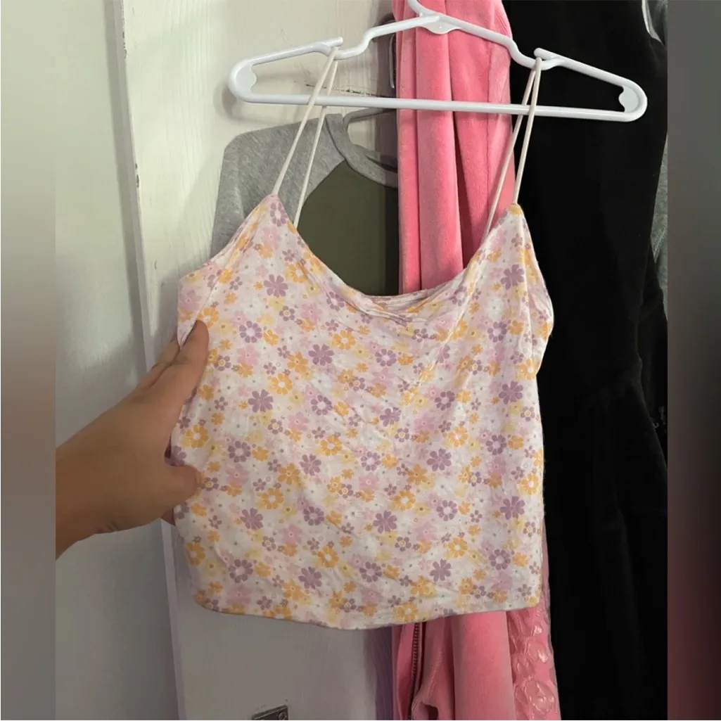 Pacsun Floral Crop Tank Top size Small - Image 5