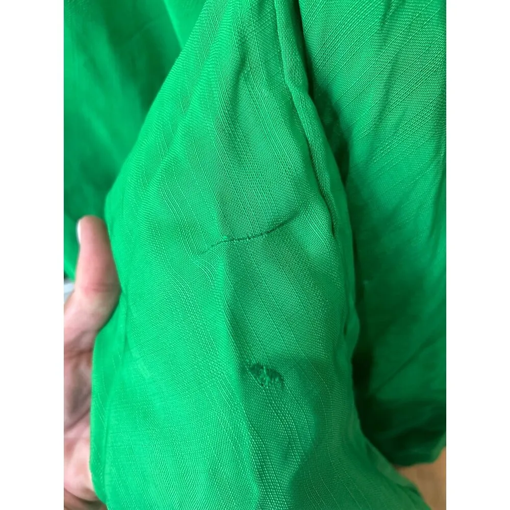 Rosie Assoulin Sarong Cut Out Midi Dress Green Yellow Womens Size 8 - Image 12