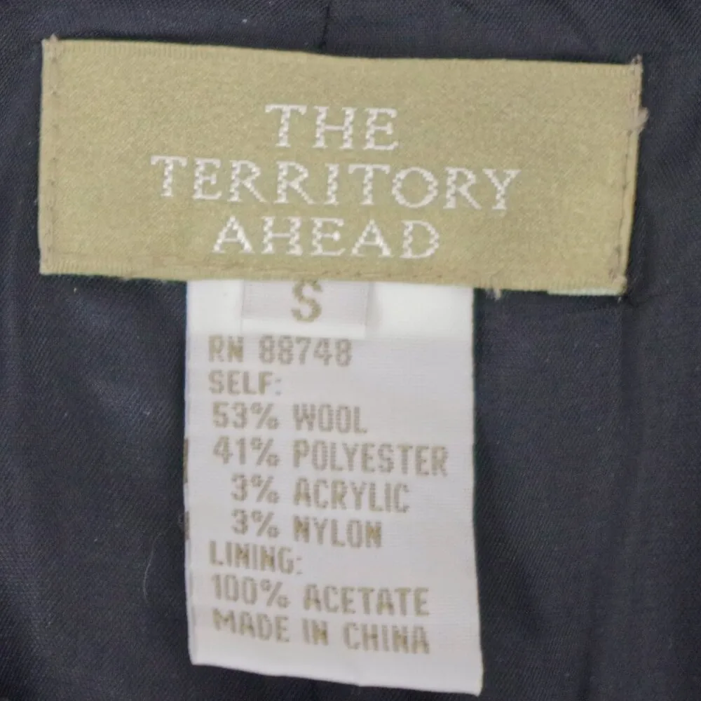 The Territory Ahead  Wool Blend Plaid Button Up Hooded Jacket Small - Image 2