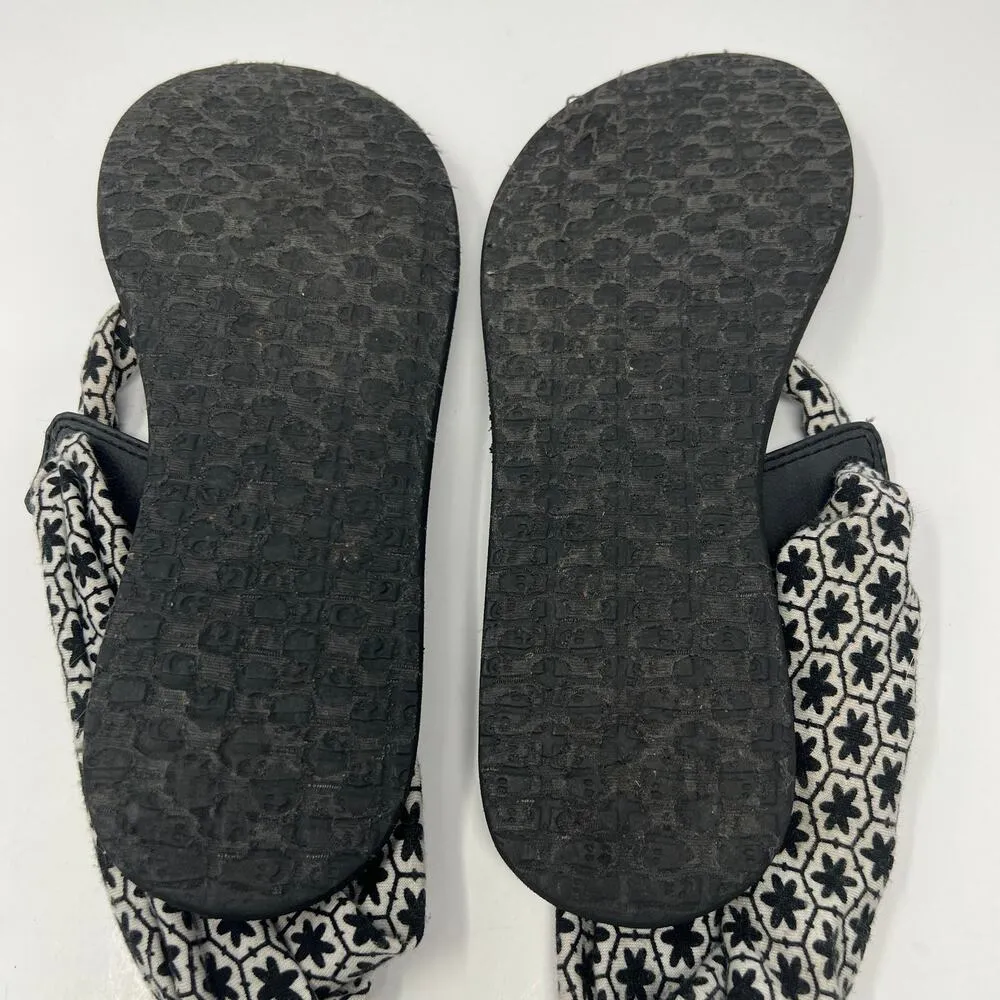 Sanuk Slingback Fabric Upper Thong Sandals Size 8 - Image 6