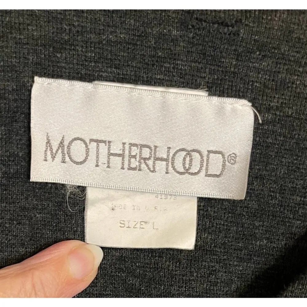 Motherhood Maternity Gray Long Sleeve Button Front Top Size Large - Image 3