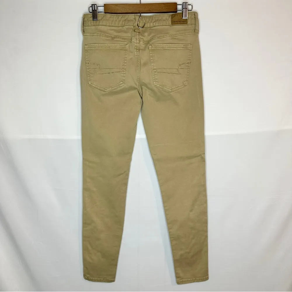 American Eagle  Khaki Skinny Leg Beige Pants Uniform Office School Women’s Size 6 - Image 5