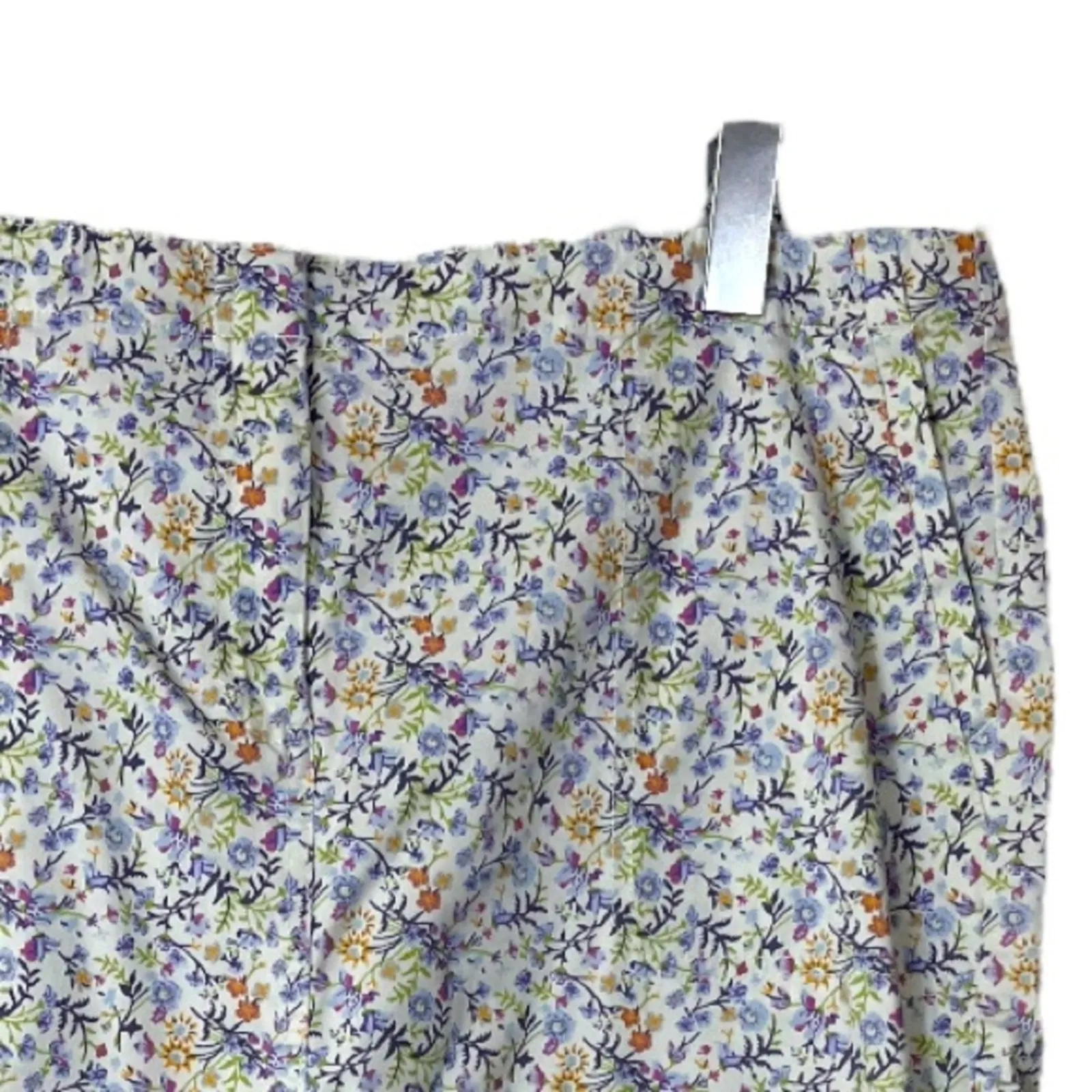 J. Jill Skirt Cream Blue Multi Floral Live - Image 7