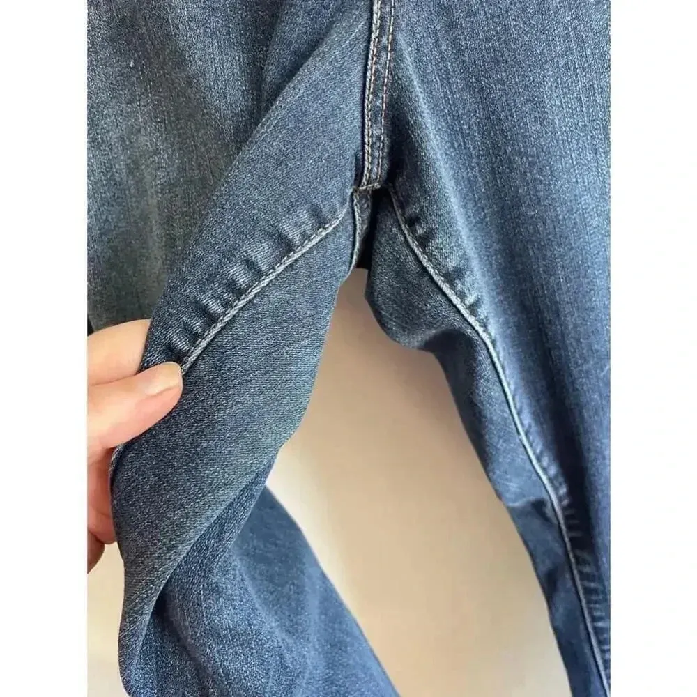 Women's Lane Bryant Jeans Size 24R Blue Mid Rise Super Stretch Boot Cut EUC 0278 - Image 5