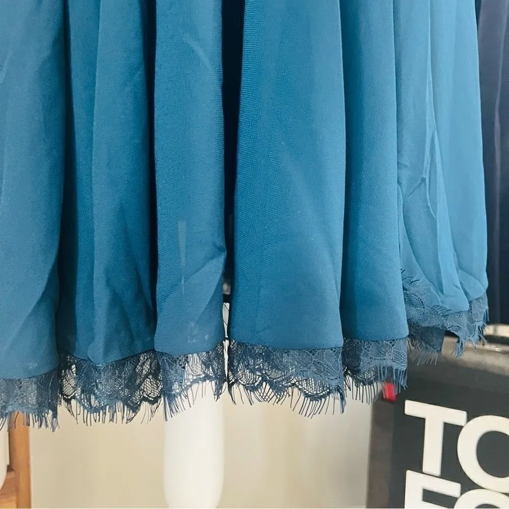 DRESS THE POPULATION Corey‎ Dress, Fit & Flare, Blue/Green Pine, Small 4/6, NWT - Image 6