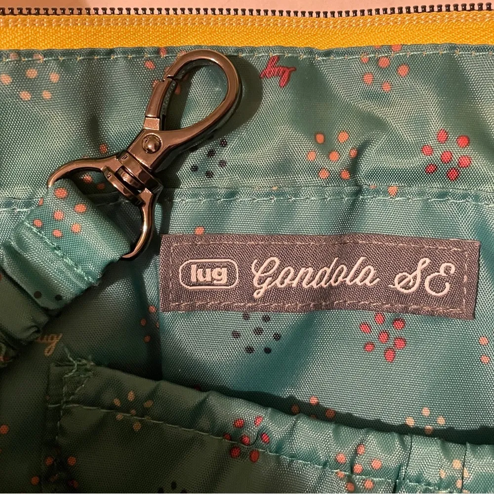 Lug Gondola SE Large Yellow Zippered Tote Bag Floral Bouquet Fabric NWOT - Image 4