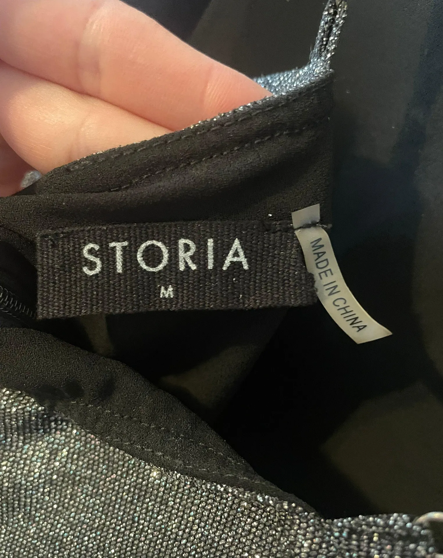 Silver/Gray Sparkly Dress - Image 5