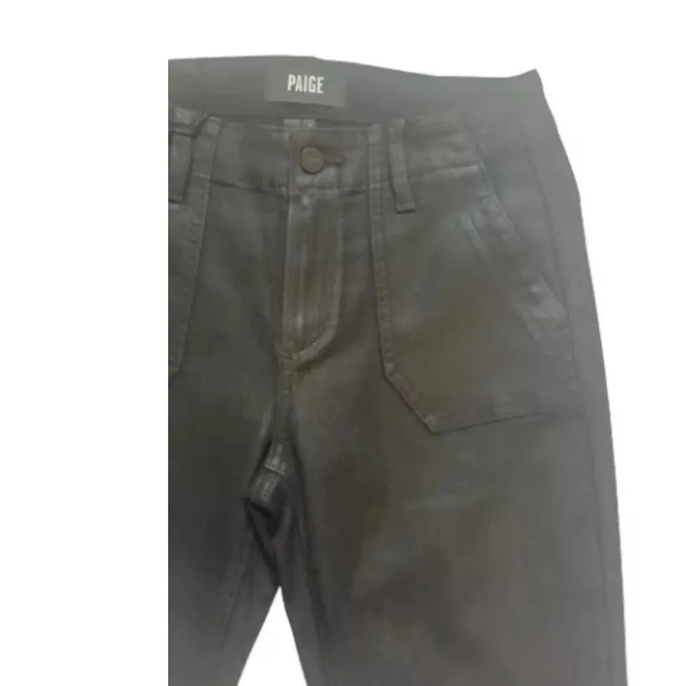 Paige Maisle straight ankle black fog Luxe coating jeans Size 32, A04, $105 - Image 3