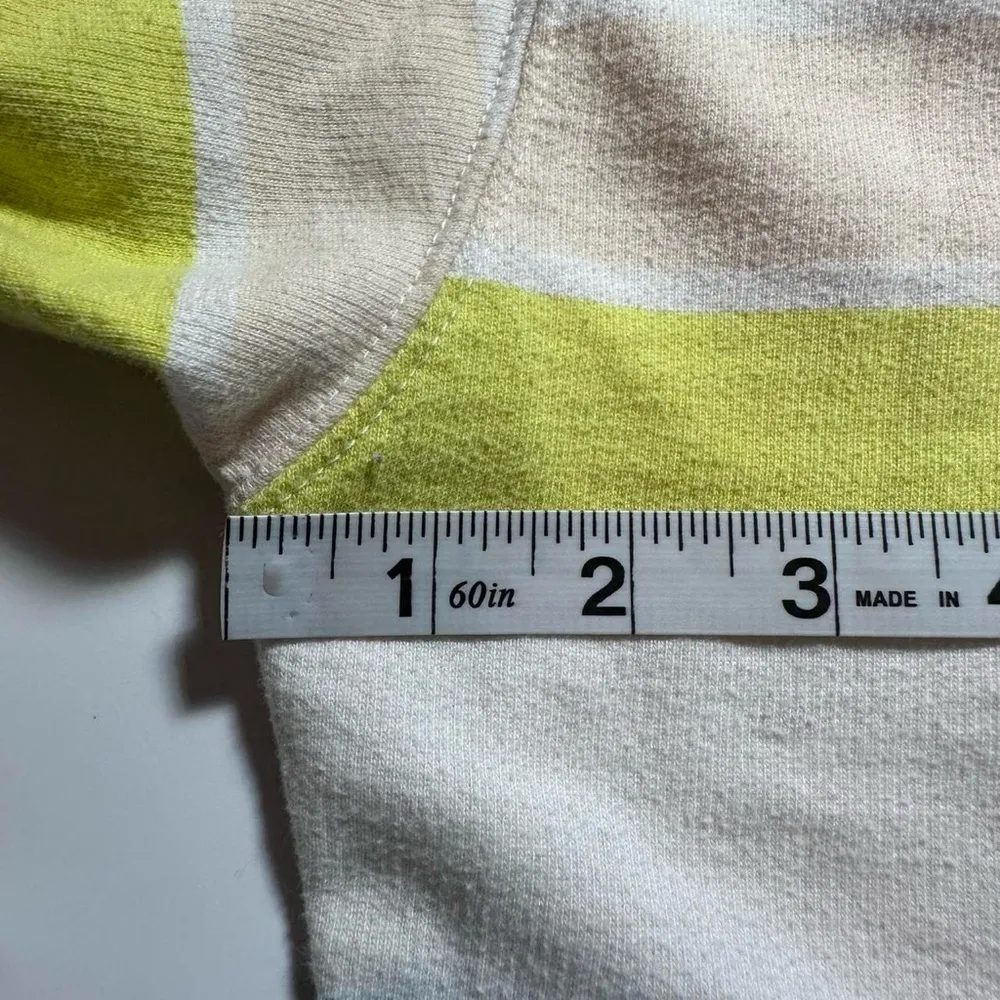 Crown & Ivy Pullover Rainbow Striped Sweater White Over sized Multicolor Large - Image 4