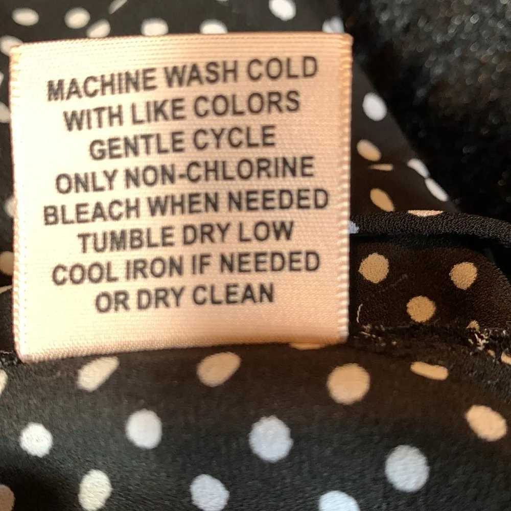 Philosophy black with white polka dot tank. Size Small - Image 6