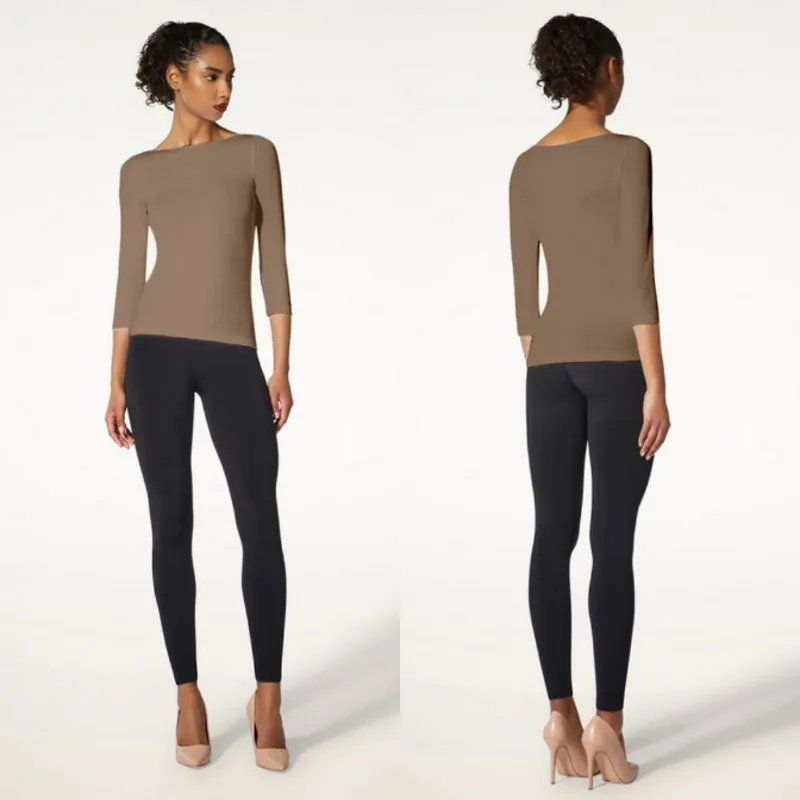 Wolford Cordoba Top Long Sleeves Large‎ Minimalist Casual Cozy Luxury Classic Pink - Image 2