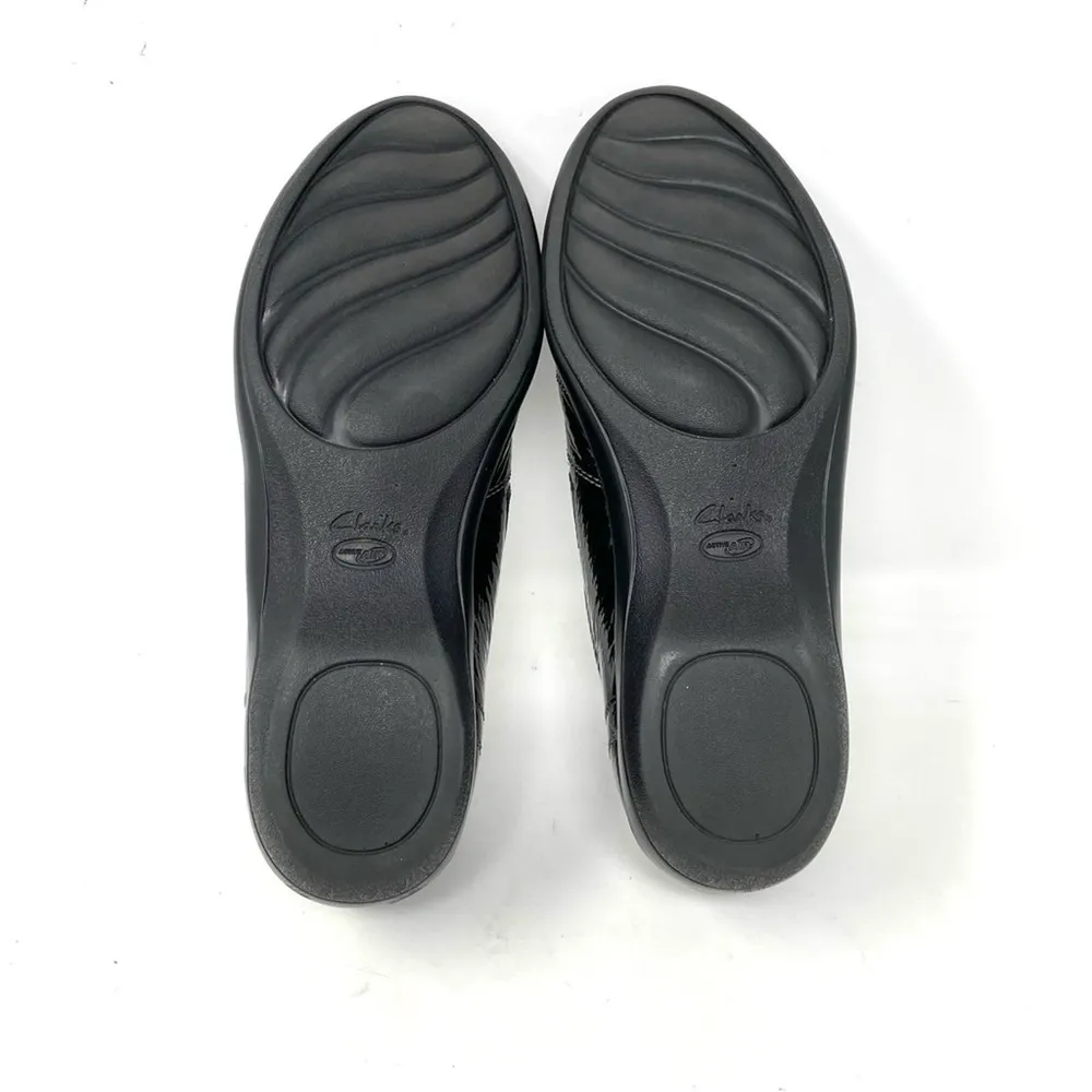 Clarks Everyday Black Patent Leather Driving Sneakers Comfort Shoes womens 8.5 N - Image 8