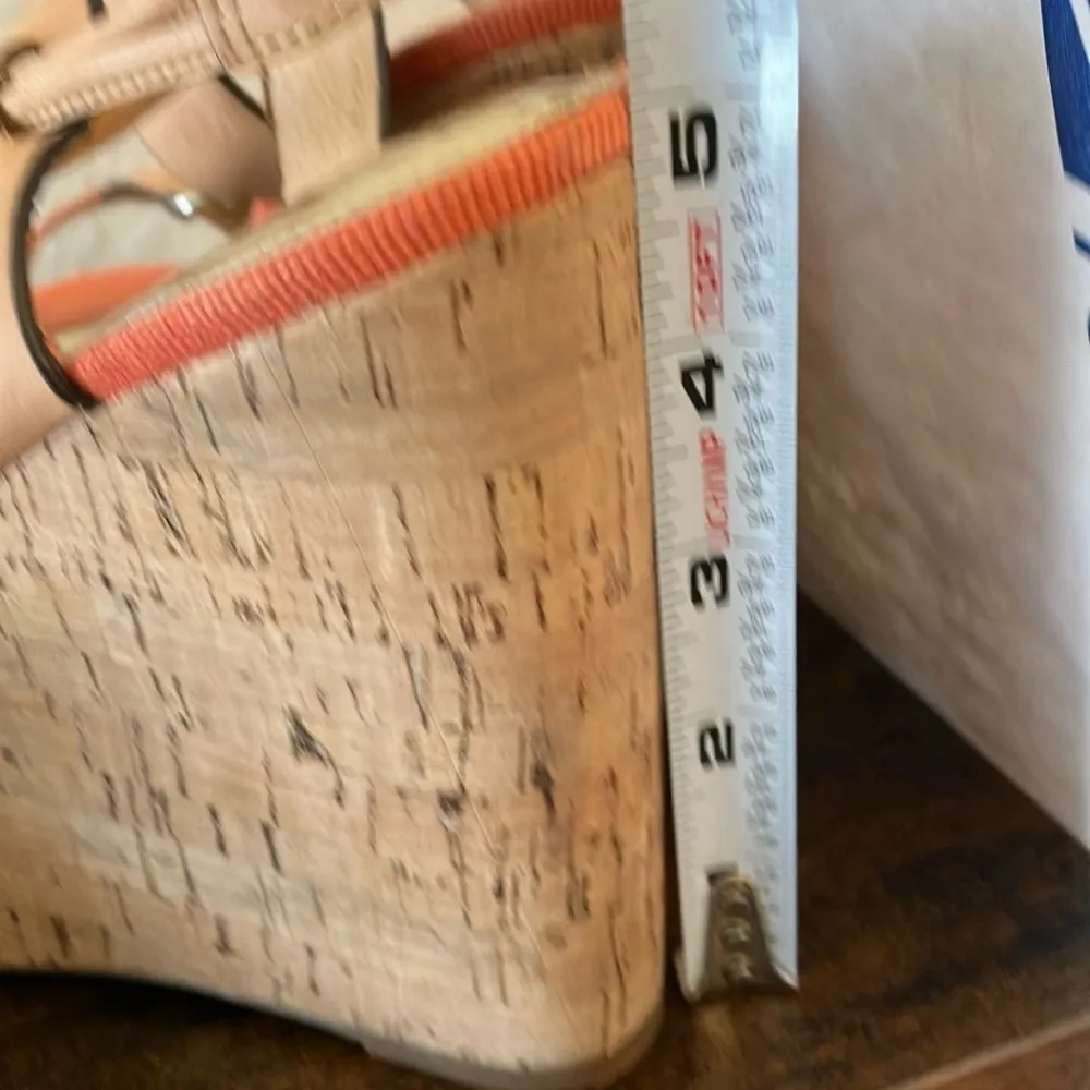 : Linden Canvas (Papaya Colored) Vegan Leather Wedge - Image 13