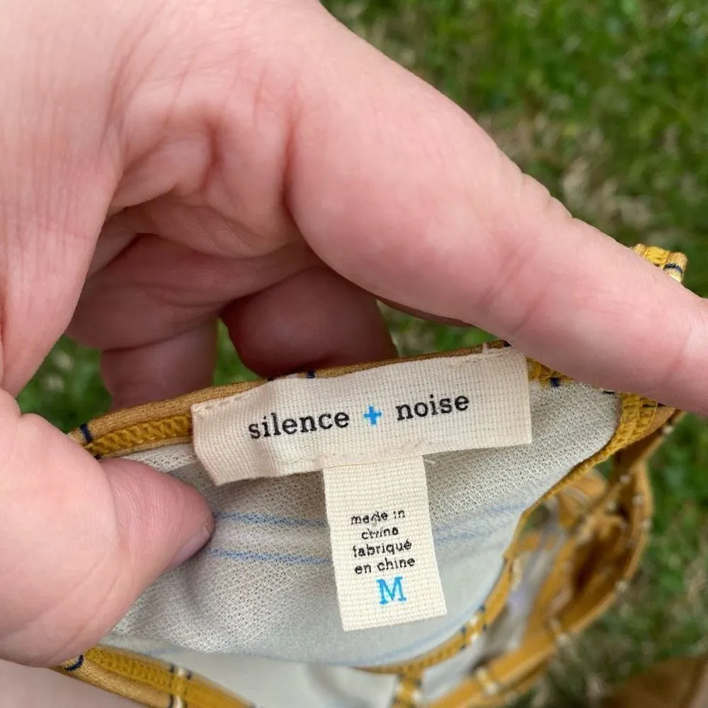 Silence + Noise  Mustard Yellow Striped Bralette | M - Image 3