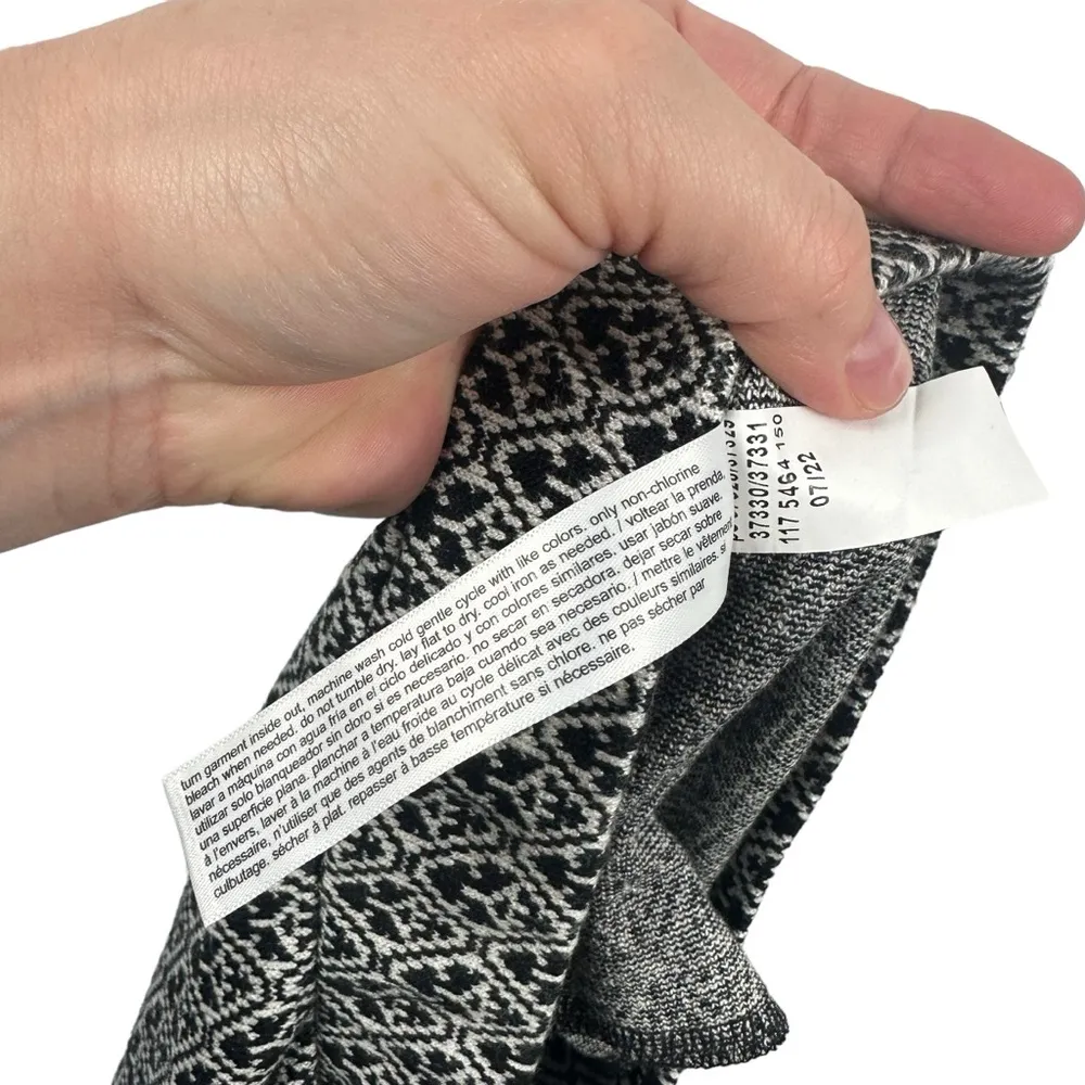 ELOQUII B&W Knit Design Wide Leg Pull On Crop Pants Career Pockets Plus‎ Size 22 - Image 13