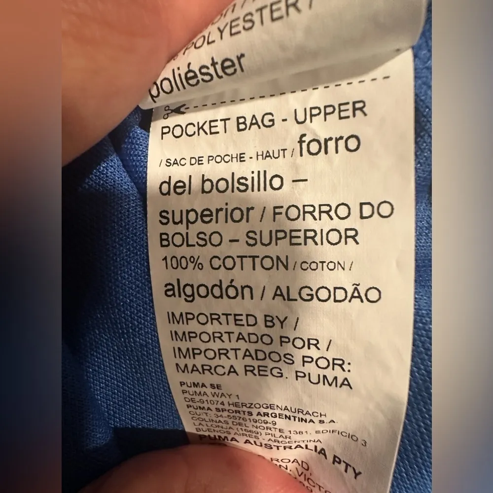 Puma Royal Blue Lightweight Zip Up Hoodie Sweatshirt Small - Image 6