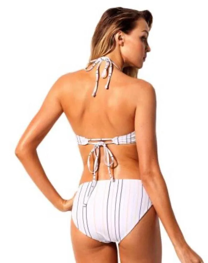 NEW Strappy Vertical Stripe Bikini Set - Image 4