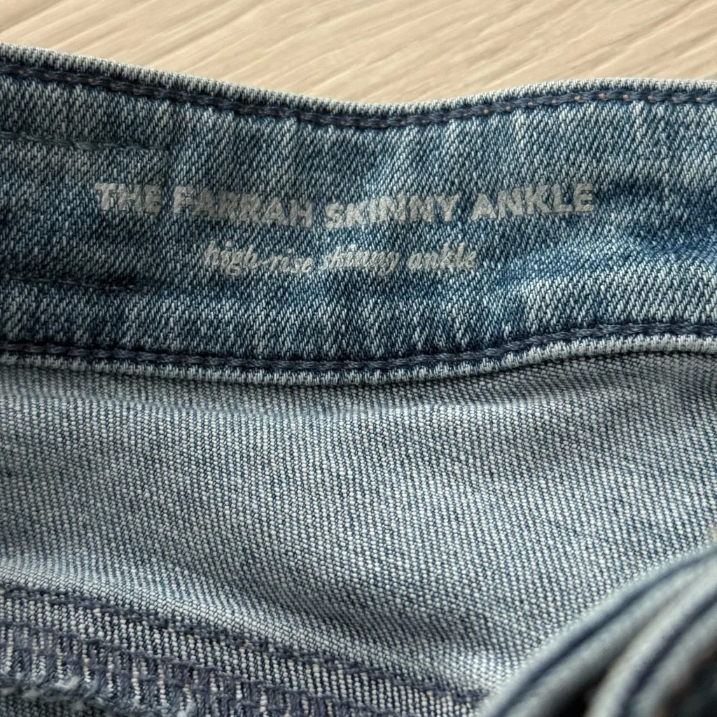 AG Adriano Goldschmied Farrah High-Rise Skinny Ankle Jeans | Light Wash | 27R - Image 6