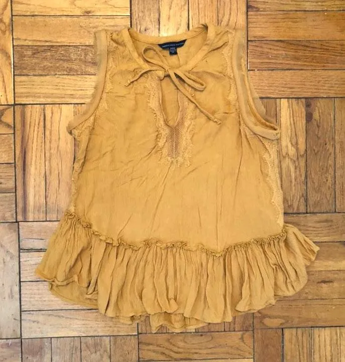 Mustard Yellow Peplum Tank - Image 4