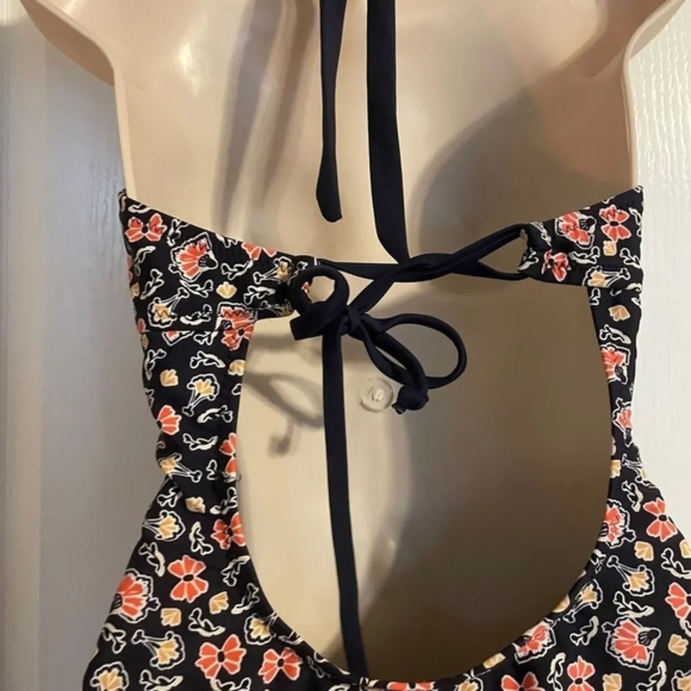 Kona Sol Floral Print Tie Neck Swim Suit Sz M Beach Vacation Cruise - Image 4