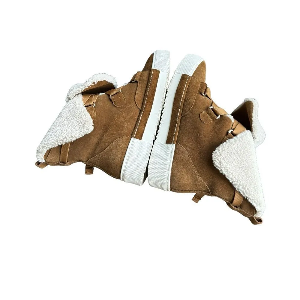 CECELIA NEW YORK Julie Wedge Sneaker Boots in honey 7.5 Tan - Image 6