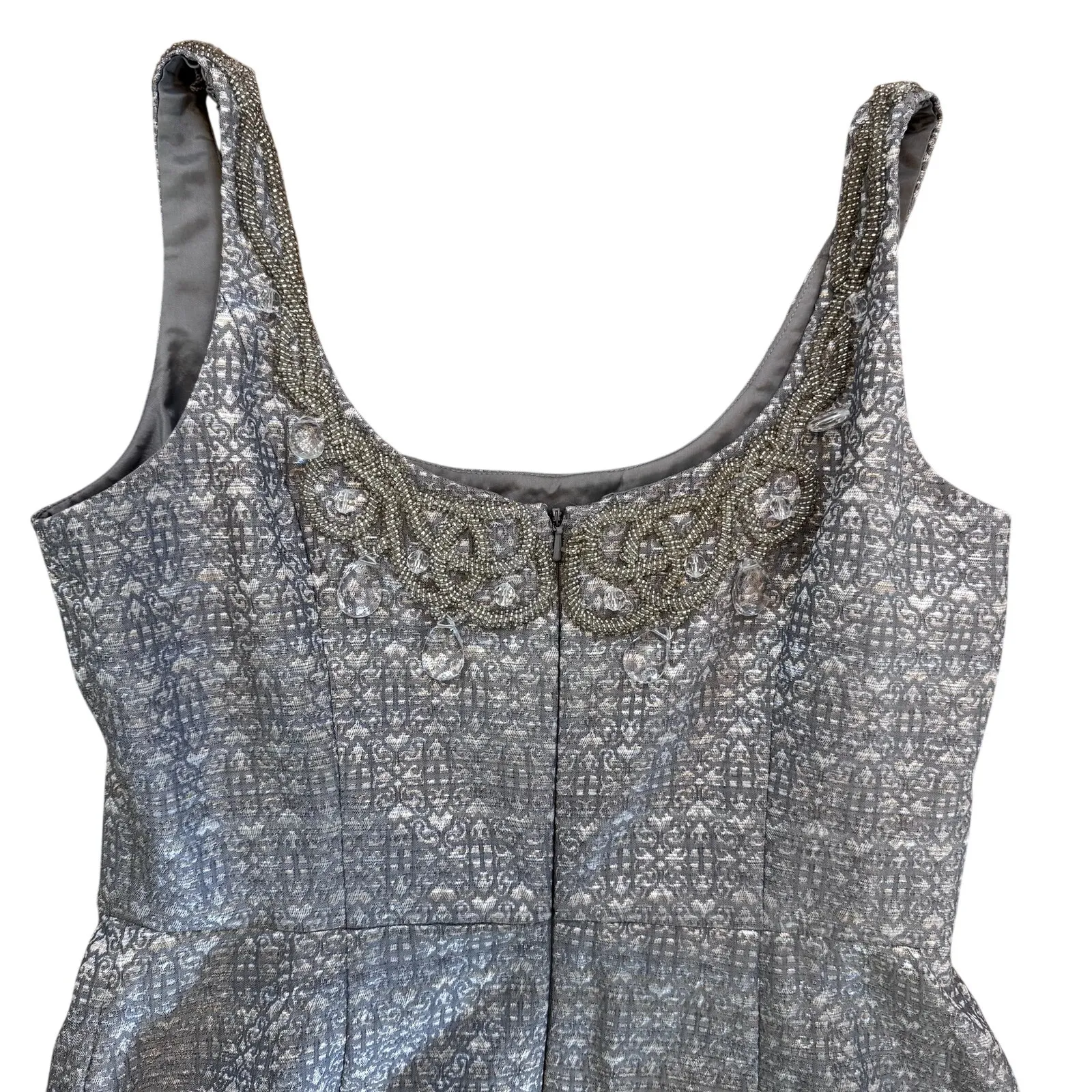 Carmen Marc Valvo Brocade A-line Dress Women's Size 8 - Image 5