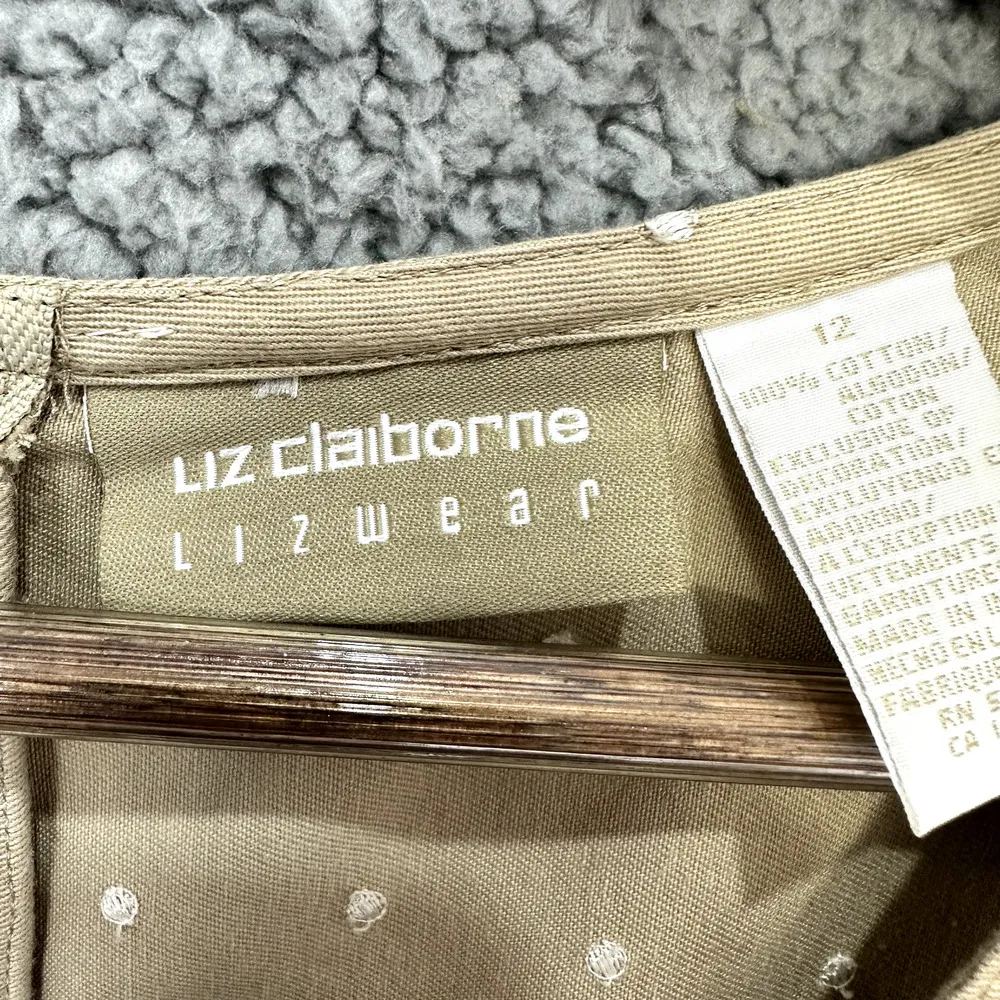 Vintage 90s Liz Cliaborne‎ Sheath Dress Womens 12 Sleeveless Embroidered Boho - Image 2