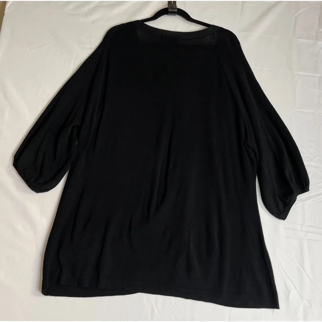 Karen Kane Womens 2X Black Sweater Cardigan Rhinestone Buttons 3/4 Sleeve Career Size XXL - Image 2