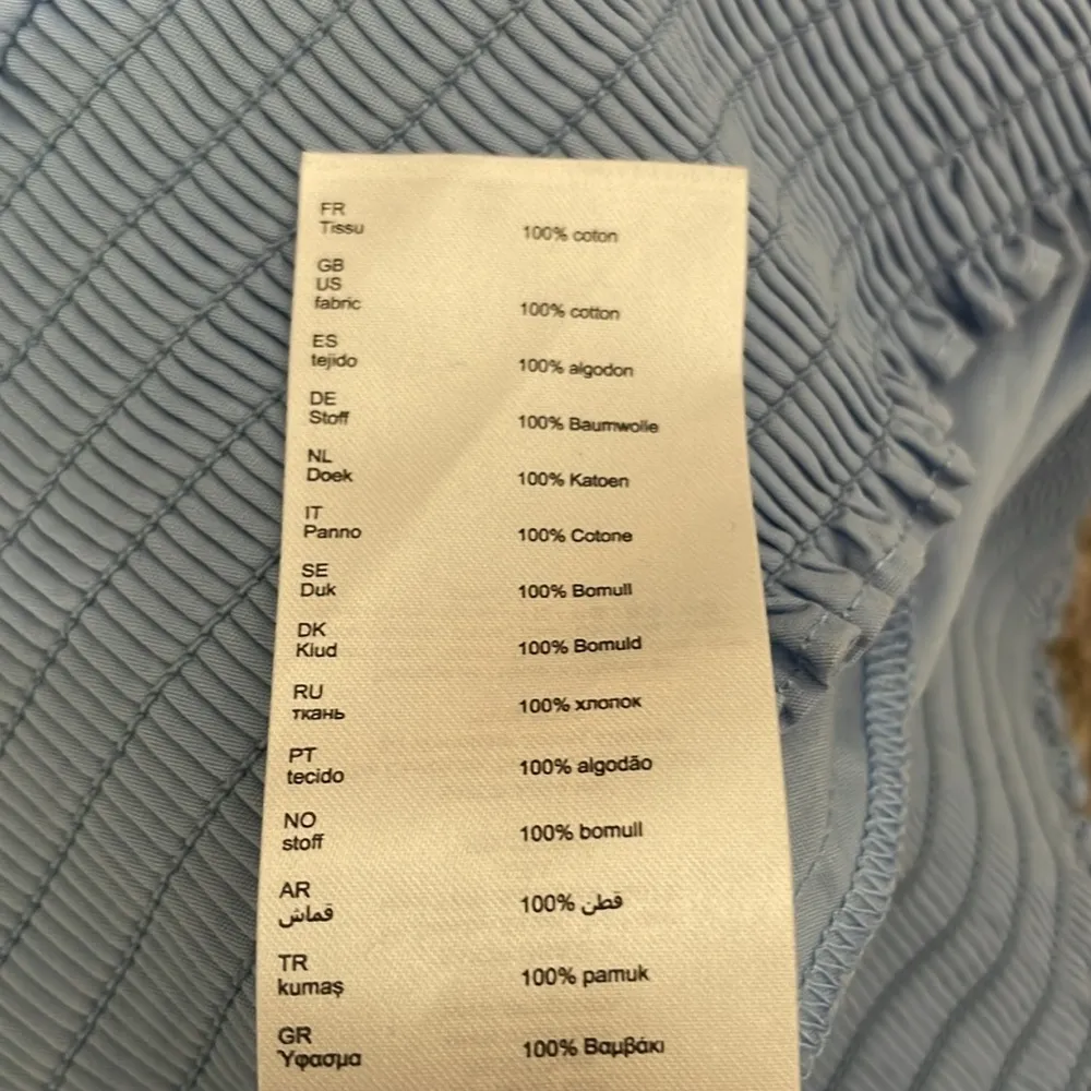 Maje Libou Smocked Blouse women's size 1(S) blue batwing cotton cottage - Image 12