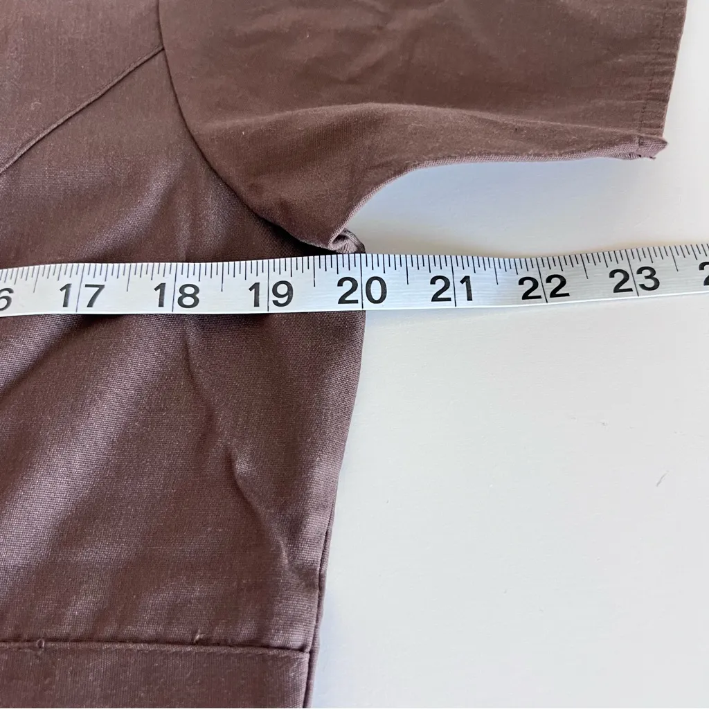 Dickies Women’s Medical Short Sleeve Scrub Top Brown - Image 5