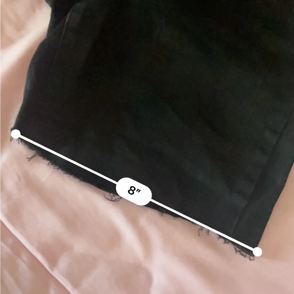 Aeropostal Real Denim '90s style High-Rise Cutoff Shorts size 8R black zip fly - Image 6